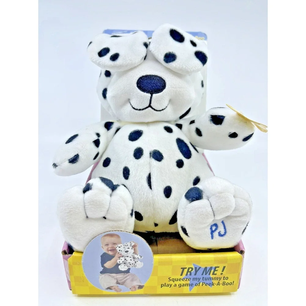 Kids 2 Peek-A-Boo PJ Puppy Dog Play To Learn Soft Toys Floppy Ears Dalmatian